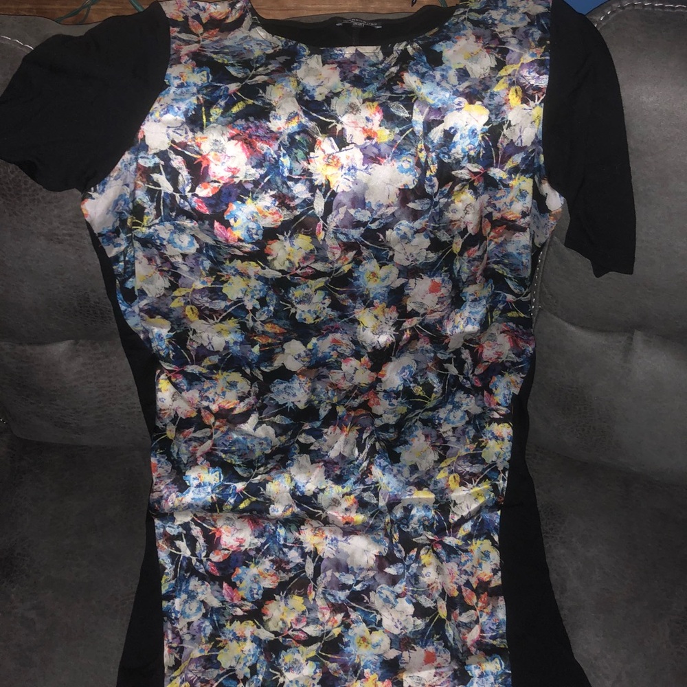 Warehouse floral and black dress size 10 (US)